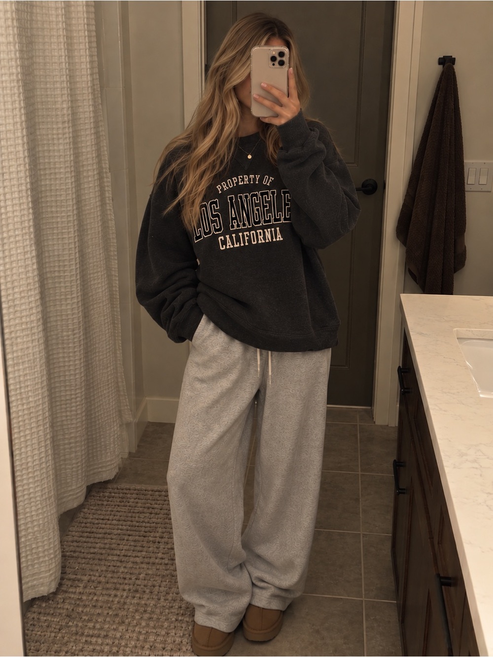Los Angeles Graphic Fleece Sweatshirt - Charcoal